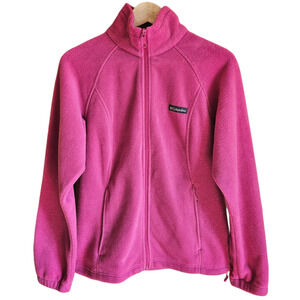 Columbia Benton Springs Full Zip Fleece Jacket Pink Women's Medium